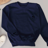 Ich liebe Dich - Personalisierter Premium Sweater mit süßer Illustration und Initialen