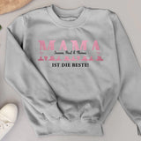 Mama - Personalisierter Sweater für Mama mit Kindernamen