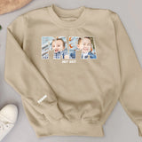 Sandfarbener Sweater für Papa mit Kindernamen personalisierte Geschenkidee zum Vatertag von Love & Faith