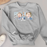 Anthrazit Pullover für Papa mit Kindernamen personalisierte Geschenkidee zum Vatertag von Love & Faith