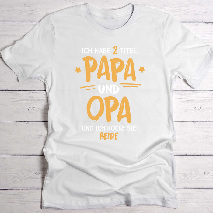 2 Titel - Personalisiertes T-Shirt zum Vatertag für Opa