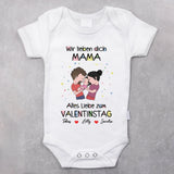 weißer kurzarm Babybody personalisierbar mit Namen - gefertigt con Love & Faith