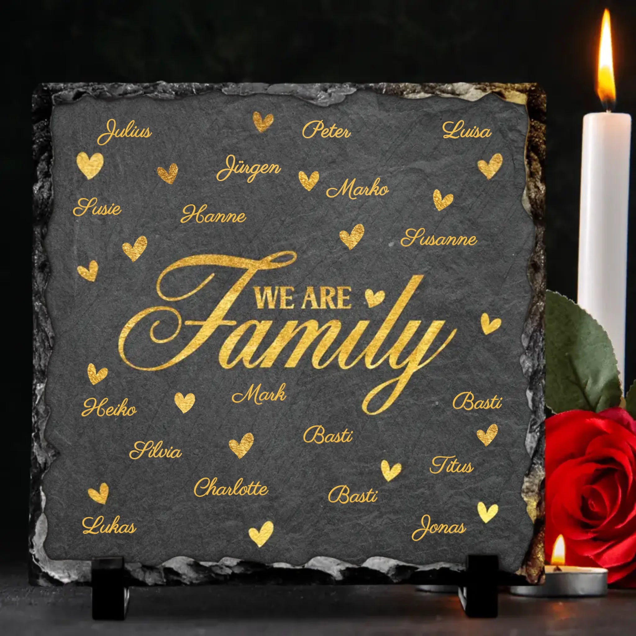 We are Family - Familien-Schieferplatte