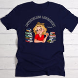Bücherliebe - Personalisiertes T-Shirt für Buchliebhaberinnen mit Namen