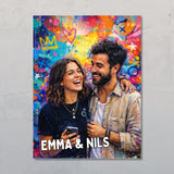 Urban Family - Personalisiertes Poster mit Graffiti-Style für Familie und Paare