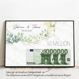Personalisiertes Poster zur Hochzeit als Geldgeschenk Eure erste Million – Motiv 3