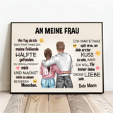 Personalisiertes Foto-Poster für Paare An meinen Schatz – Motiv 2