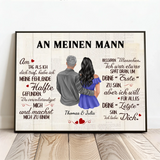 Personalisiertes Poster An meinen Schatz mit Foto für Paare – Motiv 2
