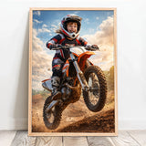 Personalisiertes Poster mit epischer Biker-Szene für Kids Motorrad – Motiv 10