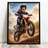 Personalisiertes Poster mit epischer Biker-Szene für Kids Motorrad – Motiv 5