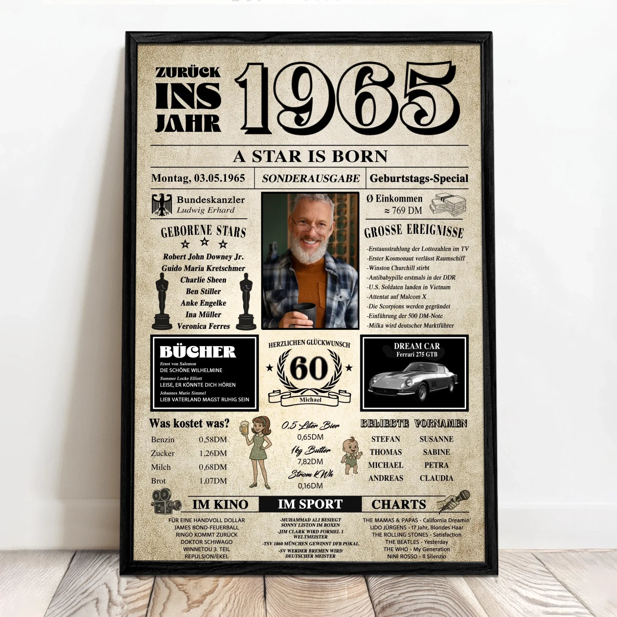 Personalisiertes Poster zum 60. Geburtstag Sonderausgabe zum 60. Geburtstag
