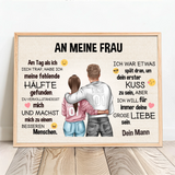 Personalisiertes Foto-Poster für Paare An meinen Schatz – Motiv 11