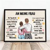 Personalisiertes Foto-Poster für Paare An meinen Schatz – Motiv 5
