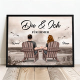 Personalisiertes Poster für Paare mit Blick aufs Meer Du und Ich – Motiv 5