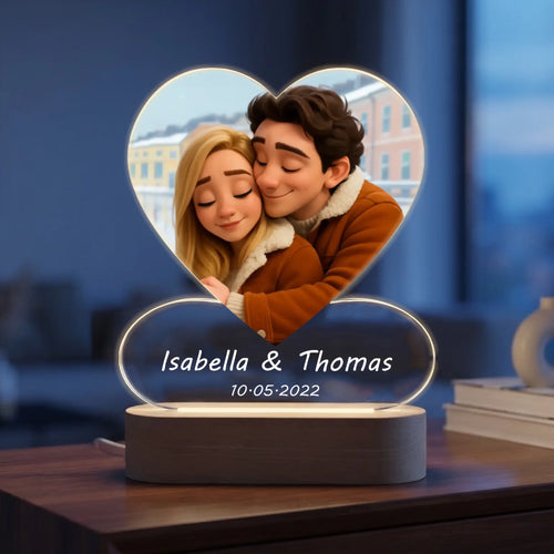 Personalisiertes LED Licht mit Cartoon Effekt Cartoon Love