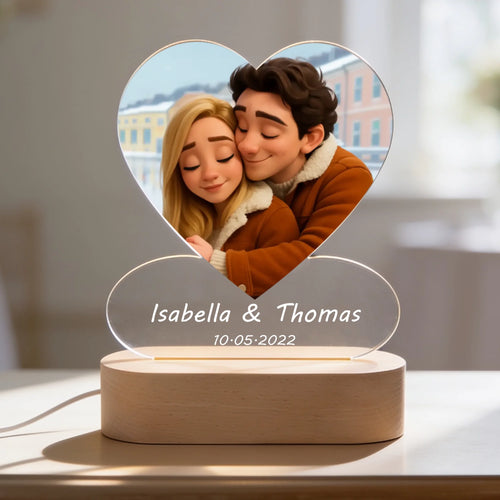 Personalisiertes LED Licht mit Cartoon Effekt Cartoon Love – Motiv 2