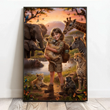 Personalisiertes Poster mit Safari-Szene für Kinder und die ganze Familie Safari – Motiv 3