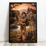 Personalisiertes Poster mit Safari-Szene für Kinder und die ganze Familie Safari – Motiv 6