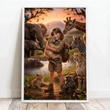 Personalisiertes Poster mit Safari-Szene für Kinder und die ganze Familie Safari – Motiv 7
