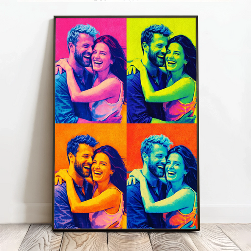 Personalisiertes Poster mit Siebdruck-Effekt Pop Art
