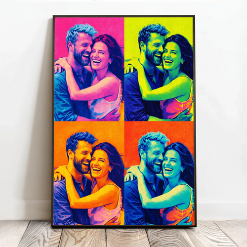 Personalisiertes Poster mit Siebdruck-Effekt Pop Art – Motiv 2