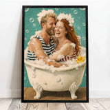 Personalisiertes Poster mit Illustration für Paare und die Familie Badespaß – Motiv 4