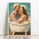 Personalisiertes Poster mit Illustration für Paare und die Familie Badespaß – Motiv 7