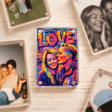 Personalisierter Acryl Magnet für Paare mit Streetart-Effekt Streetart Love – Motiv 3