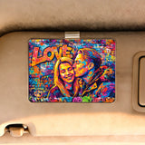 Personalisierter Clip für die Auto Sonnenblende für Paare mit Streetart-Effekt Streetart Love