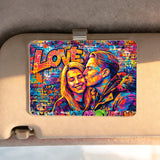 Personalisierter Clip für die Auto Sonnenblende für Paare mit Streetart-Effekt Streetart Love – Motiv 3