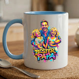 Personalisierte zweifarbige Tasse mit Streetart-Effekt für Papa Streetart für Papa – Motiv 3