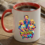 Personalisierte zweifarbige Tasse mit Streetart-Effekt für Papa Streetart für Papa – Motiv 8
