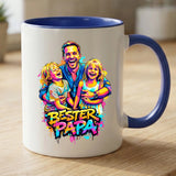 Personalisierte zweifarbige Tasse mit Streetart-Effekt für Papa Streetart für Papa – Motiv 10