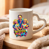 Personalisierte zweifarbige Tasse mit Streetart-Effekt für Papa Streetart für Papa – Motiv 19