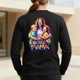 Personalisierter Sweater mit Graffiti-Effekt als Backprint für Mama Streetart für Mama