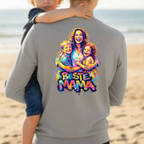 Personalisierter Sweater mit Graffiti-Effekt als Backprint für Mama Streetart für Mama – Motiv 2