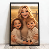 Personalisiertes Poster mit Cartoon Effekt für Mama Cartoon Love Mama – Motiv 6