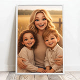 Personalisiertes Poster mit Cartoon Effekt für Mama Cartoon Love Mama – Motiv 7