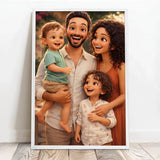 Personalisiertes Poster mit Cartoon Effekt für Mama und Papa Cartoon Love Family – Motiv 9