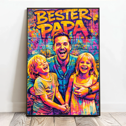 Personalisiertes Poster mit Streetart-Effekt für Papa Streetart für Papa