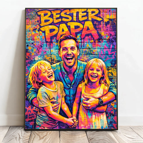 Personalisiertes Poster mit Streetart-Effekt für Papa Streetart für Papa – Motiv 2