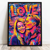 Personalisiertes Poster mit Streetart-Effekt für Paare – Streetart Love – Motiv 5