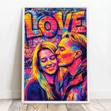 Personalisiertes Poster mit Streetart-Effekt für Paare Streetart Love – Motiv 7