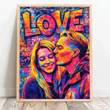 Personalisiertes Poster mit Streetart-Effekt für Paare – Streetart Love – Motiv 11