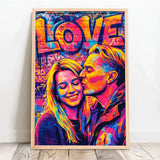 Personalisiertes Poster mit Streetart-Effekt für Paare Streetart Love – Motiv 12