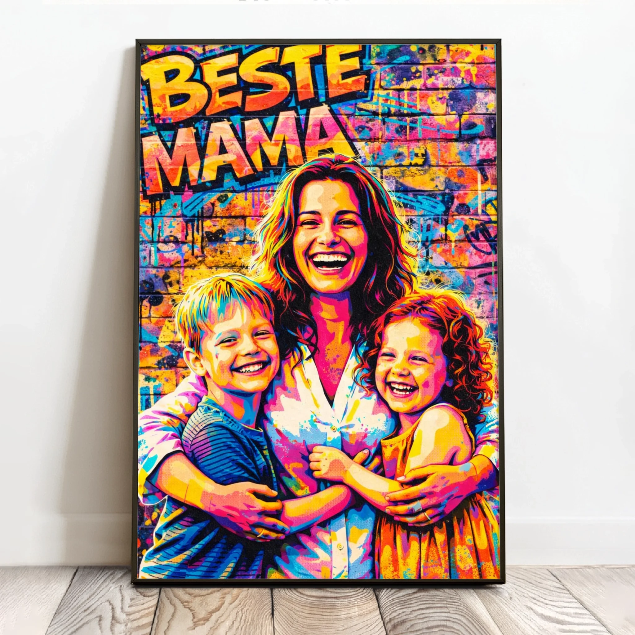Personalisiertes Poster mit Streetart-Effekt für Mama Streetart für Mama