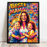 Personalisiertes Poster mit Streetart-Effekt für Mama Streetart für Mama – Motiv 6