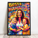 Personalisiertes Poster mit Streetart-Effekt für Mama Streetart für Mama – Motiv 7