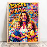 Personalisiertes Poster mit Streetart-Effekt für Mama Streetart für Mama – Motiv 12