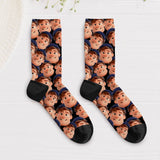 Personalisierte Socken mit Cartoon-Stil und Gesichtern Cartoon Socken – Motiv 6